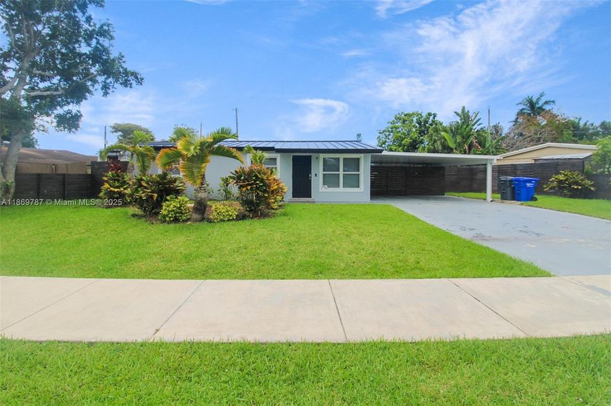 This cozy home offers a range of updates and modern features, including a new aluminum roof, impact windows, a Titan tankless water heater, and a dedicated washer/dryer utility room. The 2017 A/C unit ensures year-round comfort, while wood-look ceramic tile flooring adds style and durability. The kitchen and bathroom have also been tastefully updated. Enjoy ample parking—perfect for hosting a BBQ—or simply relax in your quiet backyard with serene lake views. Conveniently located just minutes from the iconic Hard Rock Guitar Hotel, casino, and top-rated restaurants. Whether you're looking for a short-term rental opportunity or a long-term investment, this home is a fantastic choice.