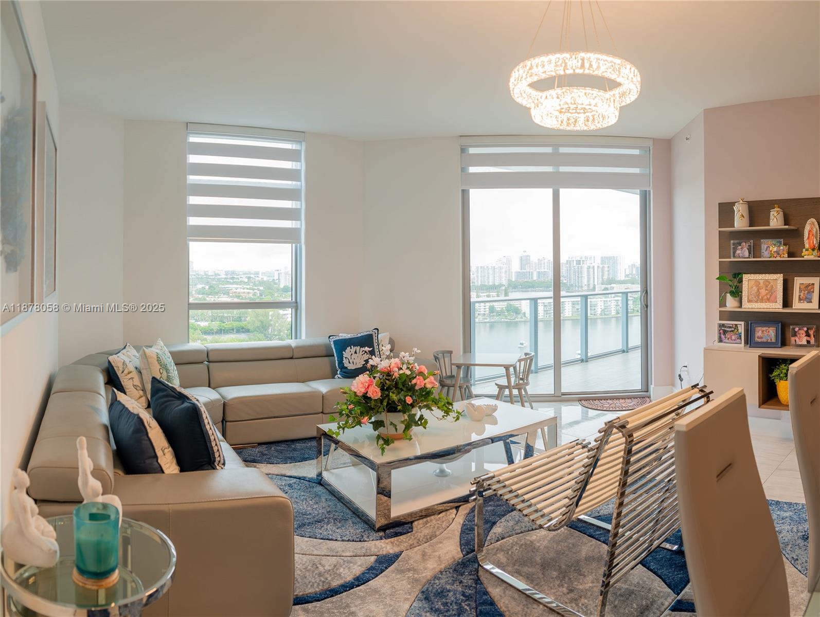 Waterfront living at this fully furnished unit, with the finest interior design to maximize the space. A top-of-the-line, inspired chef's kitchen with a white quartz counter and plenty of bar stools in the open kitchen. An ample master bedroom with a walk-in closet, a linen closet, a modern standing tub, a separate shower, and a dual sink. The other bedrooms also have their own private bath. Den/office/tv space, a powder room, and a laundry room. Easy commute to shopping, restaurants, or the beach. All the amenities you need to enjoy your daily life or to entertain, such as a pool, an outdoor kitchen, a spa, a gym, a tot room, a conference room, a wifi room, and a party room. It is a gated community with a dock that you can rent at the building's private marina.