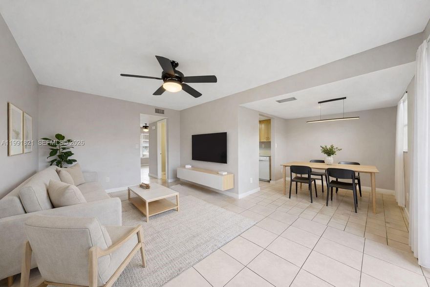 Excellent opportunity for investors or end-users! This bright and spacious 4/3 2-story residence offers a comfortable and functional layout, perfect for a family or rental investment. The home features tile and laminate flooring throughout, an updated kitchen and bathroom, central A/C, and a convenient in-unit washer and dryer.

Enjoy your own private fenced backyard, ideal for outdoor relaxation, along with a small storage space for added convenience.

Ideally located with easy access to major roads, and just minutes from the Hard Rock Casino, shopping, dining, and entertainment.

Great potential as a primary residence or income-producing property in a high-demand area!