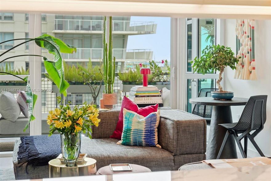 Fully redesigned, designer-furnished residence in the heart of Midtown: a rare turnkey opportunity for both end-users and investors. This thoughtfully reimagined home features brand-new finishes throughout, including a custom kitchen with exceptional storage, spa-inspired bath, and a built-in office nook ideal for today’s work-from-home lifestyle. Offered fully furnished with curated pieces, it’s move-in or rent-ready from day one. Enjoy sunset views from your private balcony and the flexibility of 3-month rentals—making this an ideal income-producing asset or effortless pied-à-terre. Located in a full-service building with resort-style pool, fitness center, and 24-hour amenities, just steps from Midtown’s top dining, shopping, and design district.