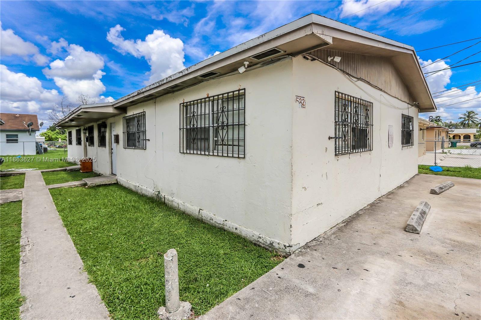520 NW 7th Avenue is a duplex made up of expansive 3 bedroom, 2 bathroom units with central air conditioning, spacious kitchens, large living rooms and laundry hook-ups inside of each unit. Each units is individually metered for water and electricity. On the tenants water bill they pay for the trash directly to Florida City. This leaves the landlord with no utility expenses. Coupled with the low expenses the units are currently 100% occupied with all rents at $2,350 which will provide the new owner with excellent cashflow day one. This is a part of a 3 property portfolio of adjacent duplexes that can purchased together or separately. 506, 514 and 520 NW 7th Avenue Florida City, FL 33034.
