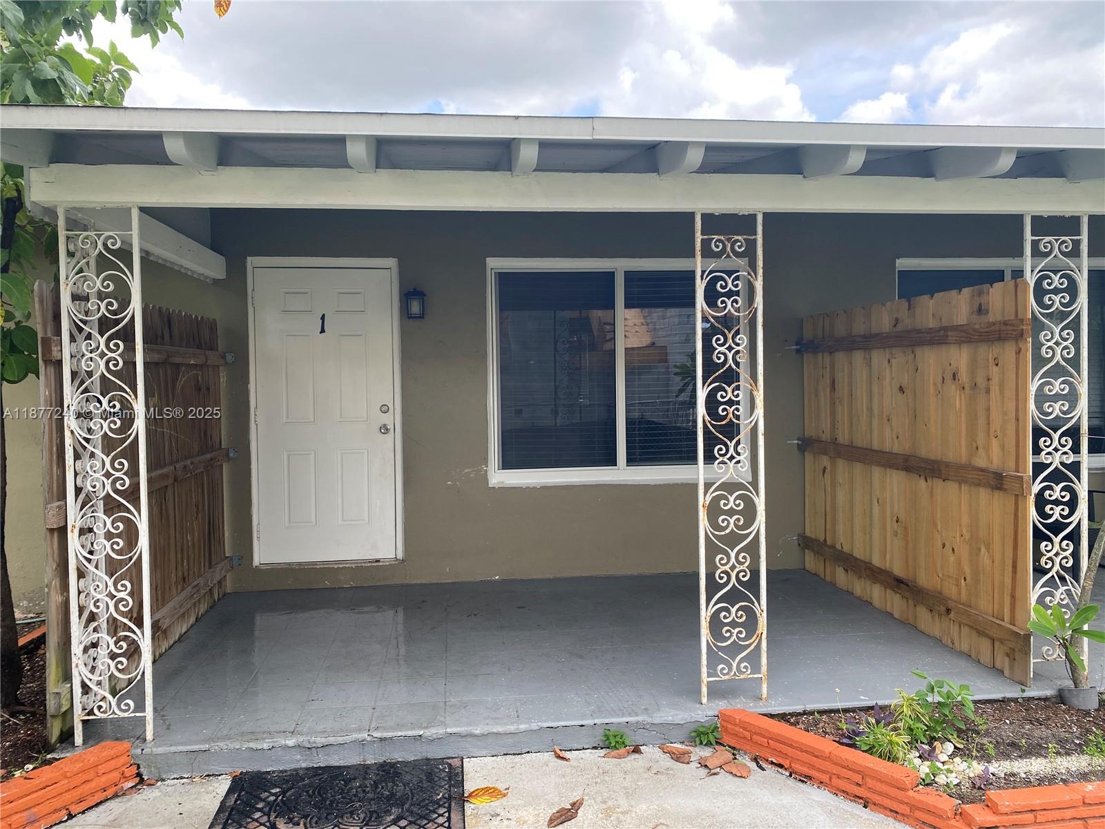 Location! Renovated front unit, with a huge fenced-in back yard. Lot is 13,700 sqft. Private and safe area. Separate water and electric meters. Tile floors, central A/C. Walking distance to Downtown Hollywood, bars and restaurants. Close to grocery stores, Highways, parks and beach. Fast approval