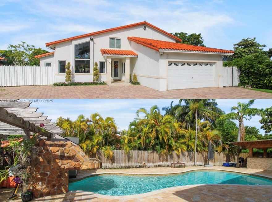 Discover this luxurious, modern two-story home featuring 6 spacious bedrooms and 5 bathrooms, quiet prime neighborhood, is a recently renovated gourmet kitchen, complete with sleek quartz countertops, sophisticated Italian lighting, and brand-new stainless steel appliances, Step outside to your private oasis: a stunning backyard with a heated saltwater pool, soothing waterfall and jacuzzi, all surrounded by elegant travertine flooring Located in the heart of the Westchester area, easy access to major expressways, top-rated schools, shopping centers, grocery stores, hospitals and more No HOA and situated in a cul-de-sa, a converted garage provides a modern, upscale efficiency unit ideal for income-generating rental. Don't miss your chance to own this incredible home Impact doors and windows