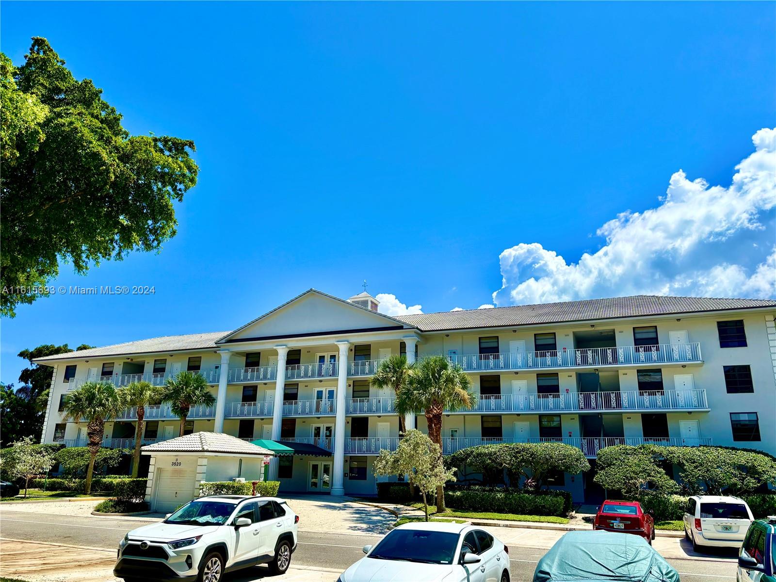 This spacious 2/2 with office space condo on the third floor offers a peaceful environment with scenic waterfront views of the West Palm Beach skyline. Interior features include upgraded floors, a newer AC system, water heater, and modern appliances. The unit also includes a convenient laundry room . Outside, residents have access to luxurious amenities including a pool, clubhouse with a full kitchen and pool table, covered patio, hot tub, and grill. A walking and fitness trail enhances outdoor activities. Additionally, the condo is equipped with an elevator for easy access to all floors. The HOA fee covers water, basic cable, building insurance, and ensures security with a 24-hour manned gate