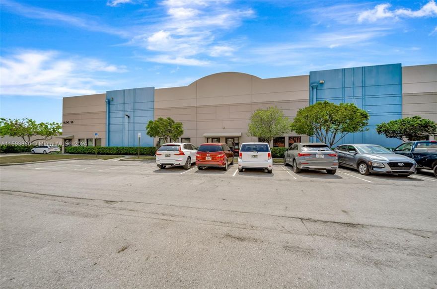 Conveniently located in Dania, FL, with easy access to major highways (I-95, I-595, and US-1). Proximity to FLL Airport and Port Everglades. Situated in a well-established industrial area near retail & restaurants. Clear ceiling height 24 ft. Dock-high loading door roughly 10 ft opening, ability to open another bay if needed. Office roughly 1500-2000 sqft with open mezzanine area and potential for more. Fully under air throughout the warehouse, insulated ceiling, perfect for various industrial uses storage, distribution, manufacturing, etc. New roof recently installed. 3 Restrooms, one with a shower. 2 breakroom/kitchenette areas. Ample power supply with 3-phase electricity & 440 amps. Sprinkler system. Plenty of parking for employees. Showings by appt only. Do not disturb occupant.