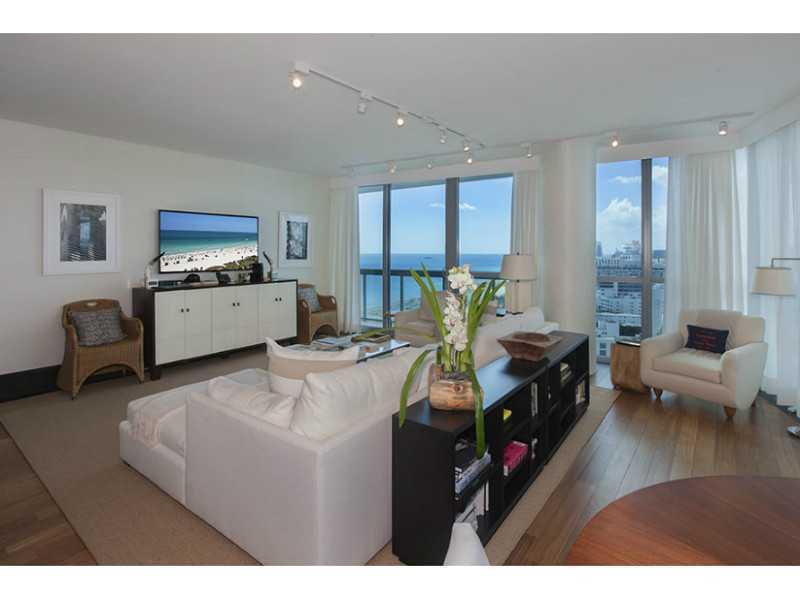 Stunning"06"unit at the Setai Hotel & Residences. Exquisitely renovated in cool white tones, this home is unique to the building. The East, South and SW exposures allow for breathtaking views of the Ocean, South Beach, and Downtown Miami skyline. Amenit ies include three temperature controlled swimming pools, restaurants, room service, beachfront and pool service, spa, fitness center, 24 hour security, and exclusive concierge services. One of two adjacent properties for sale simultaneously.