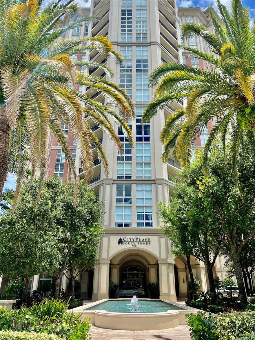 Welcome to Cityplace South Tower Condo located in the heart of downtown West Palm Beach. Walking distance to Rosemary Square, Kravis Center, Restoration Hardware Cafe and the Convention Center. Modern and comfortable 1 bedroom 1 bathroom unit with an open city view. New Floors and just painted. You will enjoy in your apartment Italian cabinetry and stain steal appliances. The building offers Resort Style Amenities over looking Intercostal and ocean. Club deck with infinity and heated pool, party lounge room, fitness center, Sauna & Steam room, summer kitchen, billiards and 24 hours attended lobby and valet service. Ready to Move in. Not Furnished.