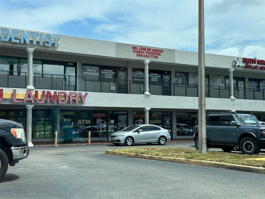 SECOND FLOOR OFFICE/RETAIL SPACE IN FLAGLER SQUARE SHOPPING CENTER UNIT IS A STORE FRONT TYPE UNIT WITH 750 SF AND AN INSIDE BATHROOM. INTERIOR IS DEVIDED INTO 3 OFFICES A WAITING AREA AND RECEPTION ROOM. ACCESS IS THRU ELEVATOR OR STAIRS. PLEANTY OF OPEN PARKING MANY LOCAL SHOPS EASY ACCESS ON FLAGLER STREET. ACROSS FROM THE SOCIAL SECURITY ADMINISTRATION OFFICES. OWNERS LOOKING FOR A 3 YEAR LEASE. RENTAL IS FOR THE FIRST YEAR SECOND PLUS CAM.ALSO UNIT 203 IS AVAILABLE WHICH COULD BE UNITED WITH 202 FOR AN ADDITIONAL 750 sf