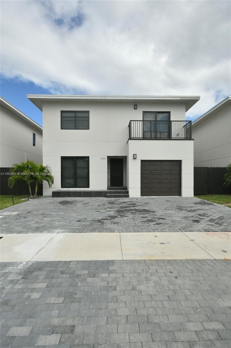Beautiful 5-bedroom, 3-bath home for rent in the sought-after Alba community, built 2024! Enjoy modern living with impact windows & doors, combo of porcelain tile Y laminate flooring, open-concept kitchen with modern quartz countertop, SS appliances & automatic roller shades throughout. Abundant natural light, creating an inviting atmosphere. 1 bedroom and full bath on the first floor plus 4 spacious bedrooms and 2 baths upstairs, ideal for comfort and flexibility. Concrete construction ensures strength & safety. Step outside to a brick patio with new lawn, perfect for entertaining, and an extended driveway for 3 vehicles. Pet-friendly, move-in ready, and built for today’s lifestyle. Conveniently located near shopping, dining, and major access roads. Schedule your private showing today!