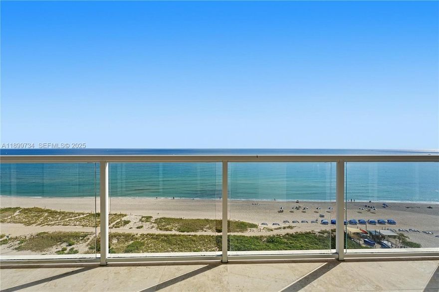 Rent this Beachfront Penthouse & live a lifestyle of unparalleled luxury while you enjoy beautiful direct & panoramic ocean views & captivating city & intracoastal views from this flow-thru unit. This is an exclusive Luxury Boutique building in Pompano Beach, with just 32 units, 10 floors & a private elevator to your unit. This stunning 2,500 sq. ft. beachfront Penthouse has breathtaking, unobstructed views from floor-to-ceiling windows & 2 large balconies, marble floors, 10’ ceilings, open concept living & dining areas & a split-bedroom layout. The direct-ocean facing primary suite offers sunrise views, 2 custom closets & dual bath w/separate shower & soaking tub. Bedroom 2 is ideal as a guest room or office & Bedroom 3 is ensuite with a large private west-facing balcony for sunset views. The spacious open concept & spectacular views make this Penthouse ideal for entertaining. Rent & live here to enjoy the opportunity to live in one of South Florida’s most sought-after newer beachfront boutique buildings. Luxury Amenities include: beachfront pool, hot tub, fitness center, social lounge, 24-hour door staff & valet parking - 2 cars permitted (no large SUVs/trucks). Unit can be unfurnished or partially furnished.