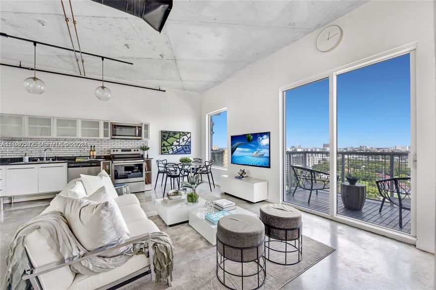 Designed by Chad Oppenheim (architect), Neo Lofts on the River is a waterfront condo that set the bar for all development on the River. Beyond it’s open floorplan design, the building comes fully equipped with a restaurant, 24/7 front desk reception, valet parking, beach-entry pool, jacuzzi (day/night), gym equipped w/ blue-tooth system, Dog Park, Zen garden, BBQ garden, Club house (a/v system and pool table), Business center, Sauna, and Tennis Courts. Walk to Casablanca or Kiki on the River, Crust Pizza or The Wharf. The unit has been professionally decorated to maximize this beautiful open layout (W&D inside). The kitchen appliances and smart a/c are completely new. The balcony faces north, allowing you to enjoy sunrise and sunset views of Miami (from the Bay to MIA).