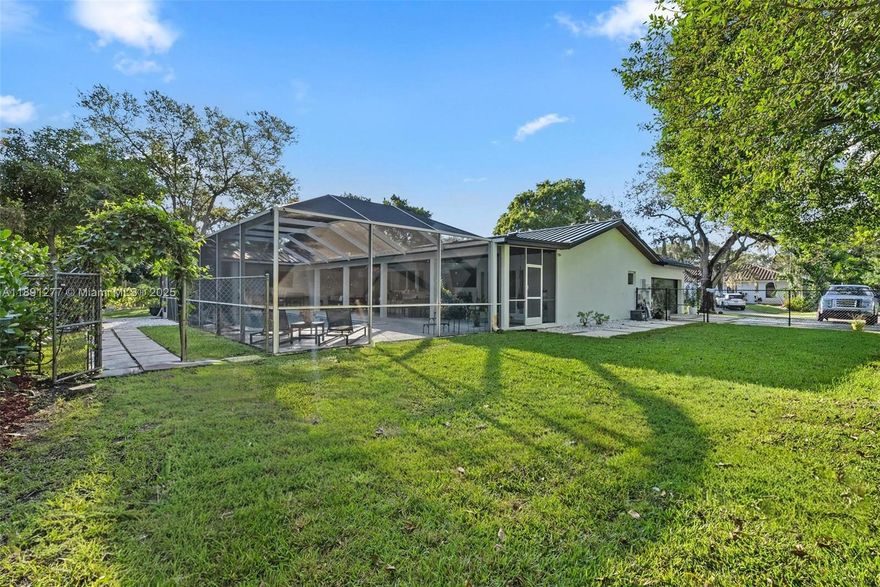 Welcome to your new home. This beautiful updated & large 4 Bedroom/3 Bathroom house with plenty of spaces to entertain in & outside. Tucked in a tree lined private Cul-de-Sac safe for kids to play outside with the neighbors. It's steps away from Biscayne Bay & Deering Estate. Golf cart friendly neighborhood, go fishing, bike across the scenic Chinese Bridge or exercise along the historic Old Cutler Path. This modern home features a spacious layout, high ceilings, Elfa adjustable closet system, screened in heated saltwater pool. Located close to all the top rated schools, Westminster, Palmer Trinity, Alexander Montessori & Coral Reef Elem. Did I mention..Starbucks, Pizza & new restaurant all walking distance. The perfect Neighborhood for your family