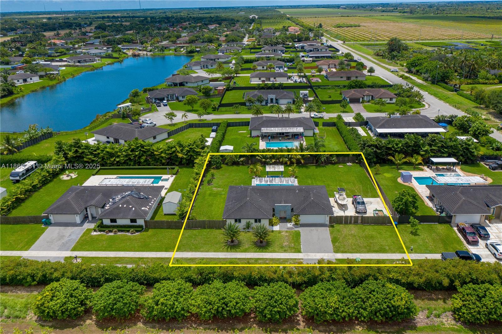 Beautiful 5-Bedroom Pool Home on Nearly Half an Acre
Built in 2019, this modern residence sits on a spacious 19,753 sq. ft. lot and offers the perfect blend of comfort and functionality. Featuring 5 bedrooms, 3 full bathrooms, and large open living areas, the home boasts a spacious kitchen with quartz counter tops and stainless steel appliances, impact windows and doors, and oversized closets and bedrooms. Outdoor living shines with a heated saltwater pool, jacuzzi, and expansive paved area ideal for boat or RV storage. A true combination of style, space, and convenience.