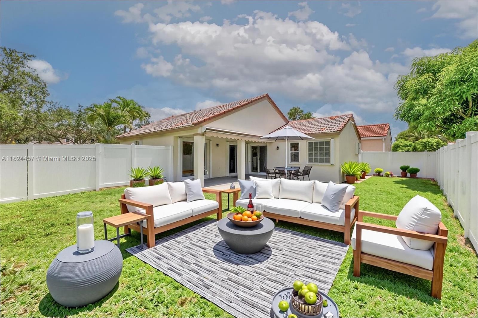 A BRAND-NEW ROOF IS BEING INSTALLED, this charming single-story corner home is situated in the exclusive, gated North Lakes community in Weston. It features 3 bedrooms, 2 bathrooms, and a 2-car garage. The expansive, fully fenced backyard offers ample space for a pool. Accordion shutters on all Windows. Prime Location: Close to A-rated schools: Eagle Point Elementary (0.4 mi), Tequesta Trace Middle (1.8 mi), and Cypress Bay High (4.6 mi).