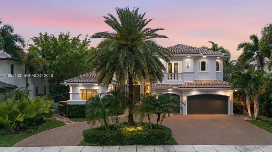 Where exclusivity meets effortless luxury—welcome to Hawks Landing, one of Plantation’s most coveted private enclaves. This exceptional residence on highly sought after Sweet Bay Ave offers a spectacular waterfront estate with five bedrooms, office and 3 car garage. The first level features: your primary suite with waterfront views and two walk in closets, an office, en-suite bedroom, updated chefs kitchen with breathtaking marble countertop and backsplash, stainless steel Thermodore appliances and gas stove, family room and full cabana bath. Second level features: loft with three en-suite bedrooms and a beautiful balcony. A personal paradise with oversized patio area perfect for entertaining with updated pool and spa, wide water views, awning covering your built in grill, mounted TV and mini fridge. A lifestyle defined by elegance, privacy, and world-class amenities, all within a 24-hour guard-gated and patrolled community. Indulge in resort-style living with access to your private clubhouse, state-of-the-art fitness center, tennis, basketball and pickleball courts, a vast community pool and monthly events to meet neighbors and network. This home provides seamless access to everything South Florida has to offer while maintaining a serene, private setting. Surrounded by lush landscaping and distinguished estates, Hawks Landing represents luxury living, exclusivity and charm.