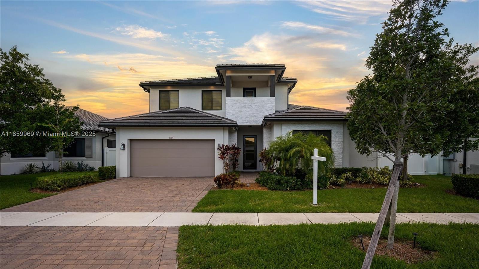 Stunning 4BR + office + loft in Miramar’s newest community! Over $150K in custom modern finishes and upgrades including motorized blinds, plantation shutters, designer lighting, and a full security system. The primary suite downstairs opens to high ceilings and a bright, open layout. Upstairs offers a spacious loft, oversized bedrooms, and a private balcony. Outside, enjoy a fenced yard with playground and room for a custom pool — all just minutes from A-rated schools, parks, shopping, and I-75. Schedule your private tour today!