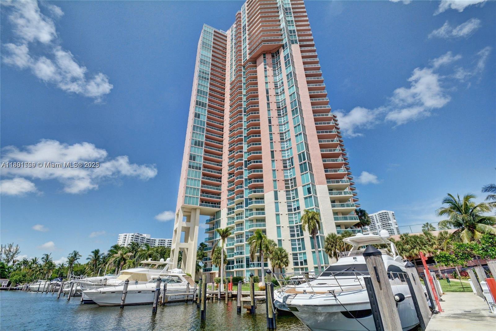 Truly special 1b/1b with your own 400 sq ft patio. Walking distance to all the amenities from the unit, that includes a clubhouse & spa, two swimming pools, a party room, 2 story gym, 3 tennis courts, pickleball, billiards, BBQ, concierge, valet, security, and more! Enjoy walking on the green grounds and around the marina. Located just a short distance from Aventura Mall, Founders Park, and the famous Don Soffer trail. THIS UNIT HAS AN EXCLUSIVE OPPORTUNITY TO RENT A 50' SLIP MARINA IN HIDDEN BAY SHORES.