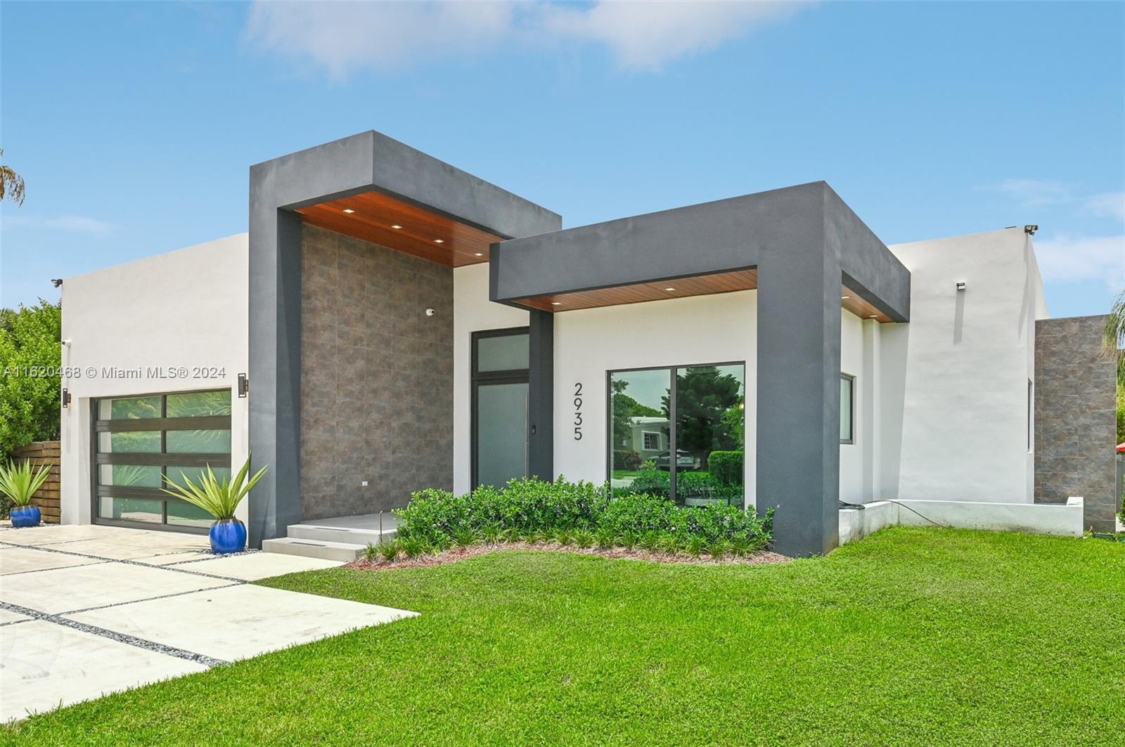 Beautiful Furnished New Construction Home offers Pivot door entryway, 3 bedrooms and 3 baths, with their own private bathrooms, his and her walk-in closet in primary bedroom, oversized shower, Primary bedroom and bathroom has access to the backyard, the second guest bedroom has its own private entrance with separate parking, gourmet style kitchen with an indoor/outdoor feel has a large Island, Quartz counter tops, Stainless Steel Appliances, Wall oven, Wine Cooler, Living/Dining is open concept, separate laundry room, blackout shades, 2 car garage with additional space on a corner lot with a Gorgeous Landscaped Backyard, covered patio, glistening Pool & Spa and tanning beds with Umbrellas. Completely private all around with high manicured bushes. NO HOA. No restrictions.