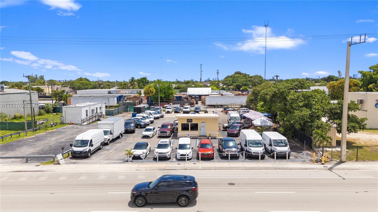 Approved Used Car and New Car Dealership. The property features an 18,000 sq ft lot with a 360 sq ft office. Room for 50+ vehicles with excellent in/out circulation. Prime street frontage with high-traffic exposure on State Road 7, just minutes from I-95, Florida’s Turnpike, and the Hollywood–Pembroke Pines corridor. Zoned for auto sales (verify with local zoning). Move-in ready and perfect for your next dealership operation!