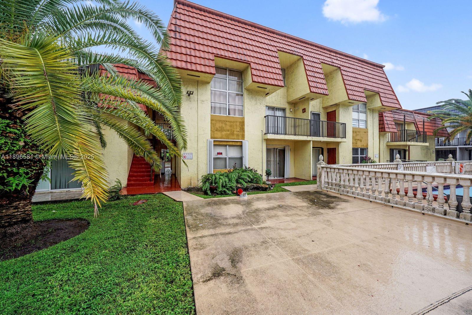 Come see this ground level unit, with no elevator or stairs, this 1 bedroom, 1 bathroom, offers a direct view of the pool area. The washer and dryer are next to the unit. The window and sliding door have accordion shutters. There are no age or rental restrictions.