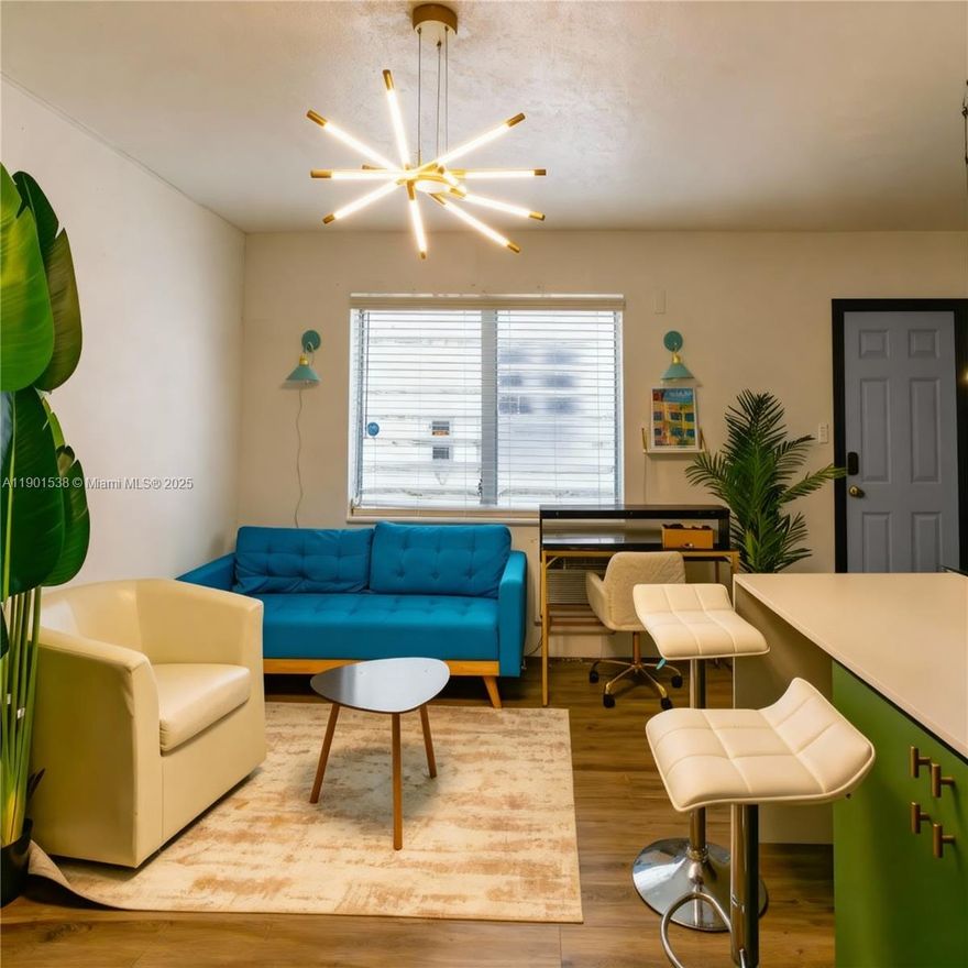 This beautifully updated one-bedroom residence sits just a short stroll from the ocean. The kitchen has been completely transformed with high-end stainless appliances, elegant granite countertops, a dedicated wine cooler, and includes the rare convenience of a washer and dryer right in your unit. Located in a prime position, only two blocks from the ocean. This unit has a unique feature, multiple entrances (3), you have to come and see it! Super easy to show!
