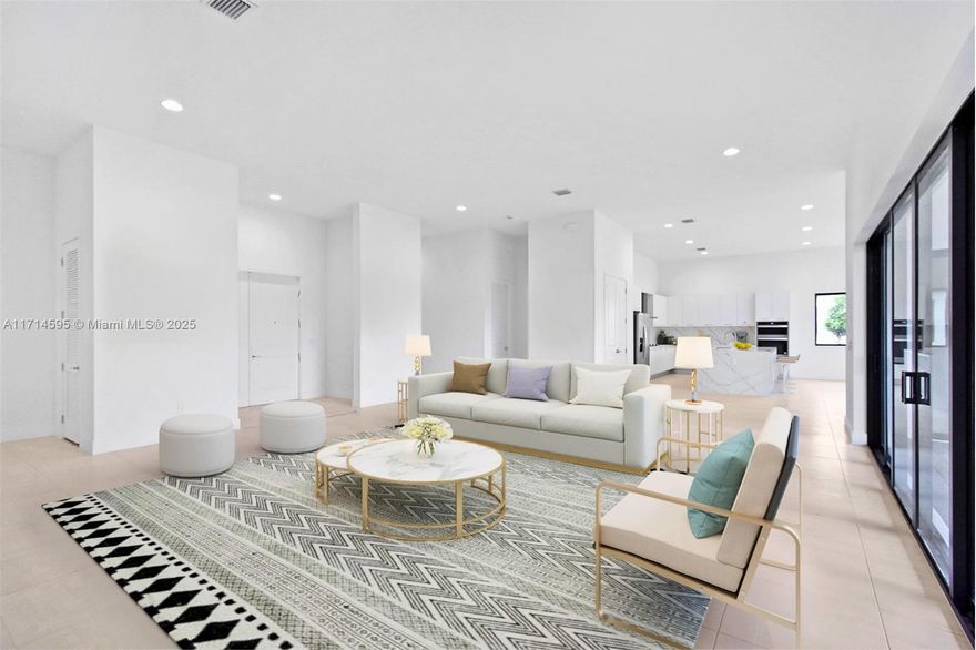 Discover luxury living in this brand-new home in Bristol Reserve, Davie. Situated on an ½ acre lot, the home offers 4,369 SqFt of living space, 5 beds, 4.5 baths, and separate in-law quarters with independent access. The interior boasts vaulted ceilings, impact windows, premium European-style cabinetry, top-of-the-line appliances, and a spacious primary suite with dual closets, dual sinks, an oversized shower, and a free-standing tub. The expansive backyard has ample space for a pool and summer kitchen, ideal for outdoor entertainment. This home combines modern elegance and convenience, located near horse-riding trails, equestrian facilities, top-rated schools, dining, and shopping. Don’t miss the chance to make this home yours! Don't miss the 3D tour! Available for rent at $14,000/month.