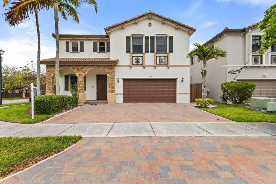 Stunning 4-bedroom, 3-bathroom home built in 2013, perfectly positioned on a premium corner lot in Homestead near Exit 9 of the Florida Turnpike. The corner location offers exceptional backyard access—ideal for entertaining, parking, or future enhancements. Located in a beautiful and family-friendly community with an incredibly low HOA of just $80/month, residents enjoy resort-style amenities including a clubhouse, swimming pool, tennis courts, and basketball courts. Prime location just minutes from top schools, hospitals, restaurants, and shopping, with quick access to US-1 and the Turnpike for an easy commute. This is a rare opportunity to own a spacious, well-located home that combines comfort, convenience, and lifestyle. Perfect for families or savvy buyers looking for value and location.