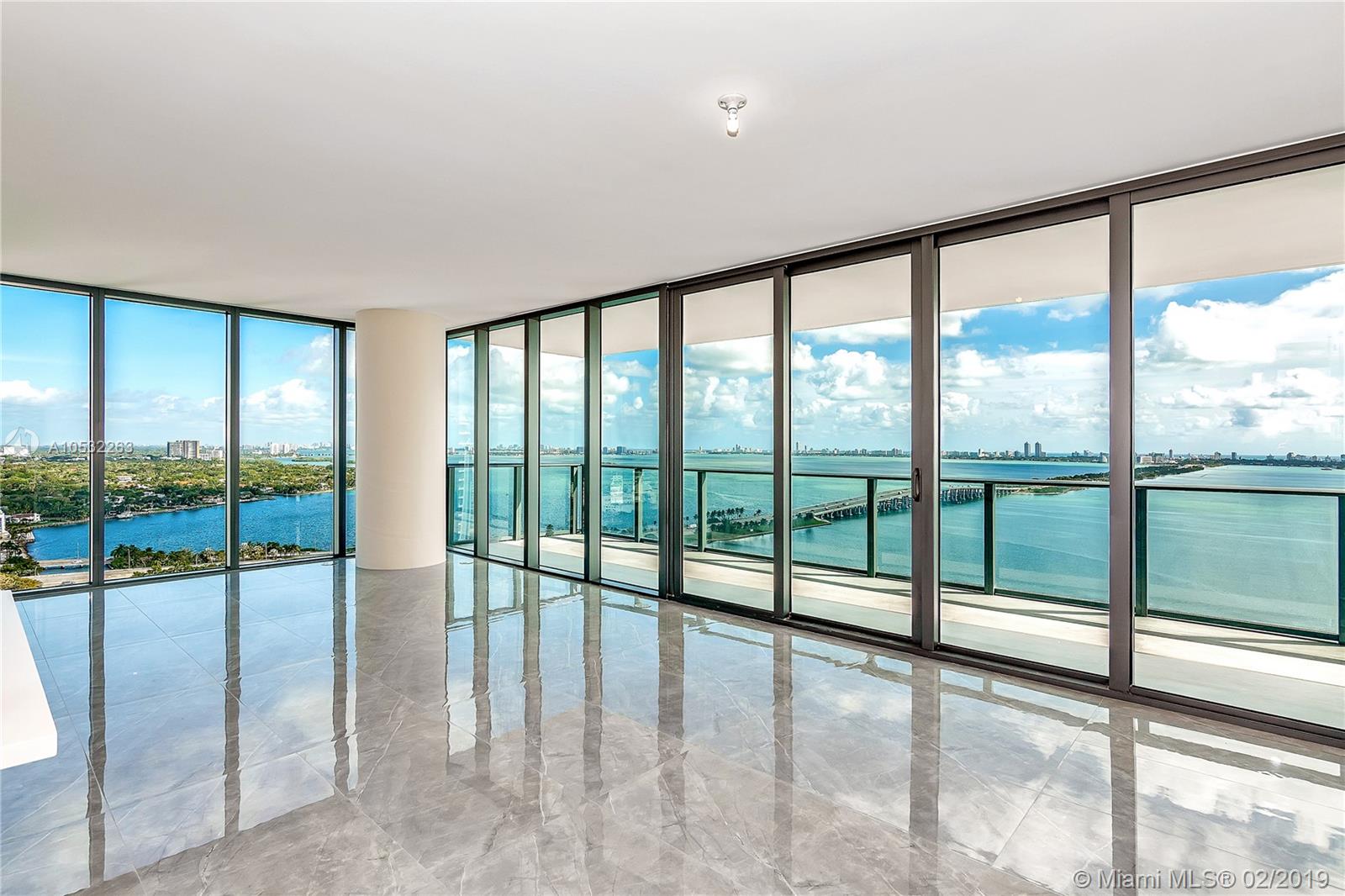 Unobstructed - Private - Direct Water Views, Floor to Ceiling Glass Corner 3 Bedroom in the newly built ONE PARAISO. Live in the heart of Miami, close to new entertainment areas of Winwood, Design District, yet easy access to Financial District, Miami Beaches and all major highways. Newly constructed most luxurious building on Biscayne Blvd, with 2 private pools exclusive for the residents of the tower, private Boat access, Tennis Courts, Spa, Movie theater, Wine room and much more to mention, including private access to beach club restaurant next door.