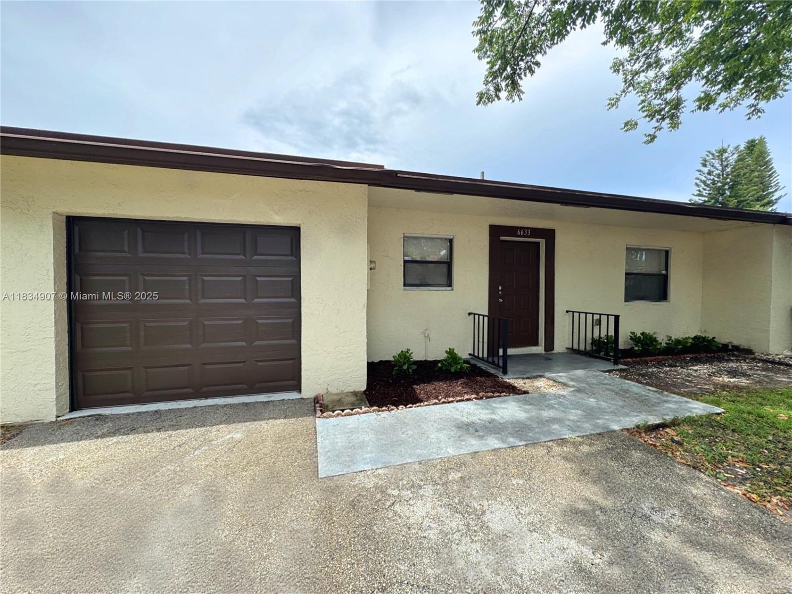 Bright and spacious 3-bedroom, 2-bathroom 1 story villa located in Venetian Lakes, a quiet community in Margate. Home features include tile throughout; ample storage and closet space, with walk in master bedroom closet; separate dining and living areas; washer and dryer; 1 car garage; and fenced in courtyard with access to walking and bicycle path. Community features include pool and guest parking. Association approval required. Pet okay with additional fee. First month's rent, last month's rent, and security deposit due upon move in.