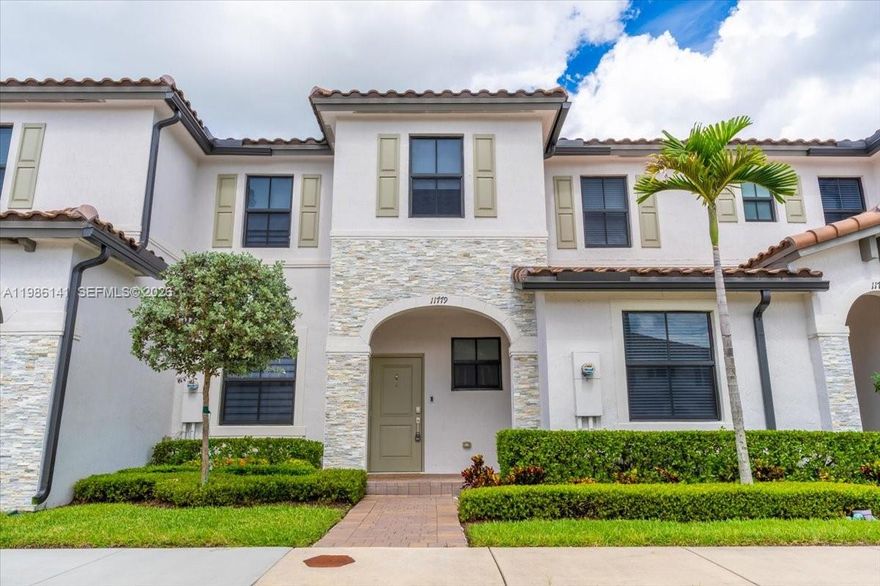 Beautiful and modern 3-bed, 2.5-bath villa in Corsica by Lennar! This spacious home features a contemporary kitchen with stainless steel appliances, quartz countertops, and plenty of storage. Downstairs boasts elegant tile flooring, while upstairs offers comfort with carpeted bedrooms. Impact windows throughout for peace of mind and energy efficiency. Private fenced patio perfect for relaxing or entertaining. Community amenities include a clubhouse, pool, and more. Conveniently located near shopping, schools, major highways, and just minutes from the Florida Keys. Available now—schedule your showing today!