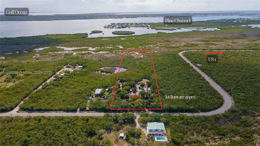Opportunities like this are few and far between. This extraordinary offering includes two adjoining 2.5-acre parcels, totaling 5 acres of land. Truly a rare find in the Florida Keys. Each lot measures 110 x 990 feet, offering an abundance of space, privacy, and potential. The property features two dwellings a single-family residence and a manufactured dwelling on the other. Each 1 bed and 1 bath. With a ROGO allocation already in place at 2231 Middle Torch Rd, you can bring your vision to life whether it's building a private estate, establishing a family compound, or maintaining a tranquil nature retreat. Seller has proposed house renderings for rebuilding on lot 2231. Launch your boat from a nearby private dock and explore the pristine waters of the Lower Keys.