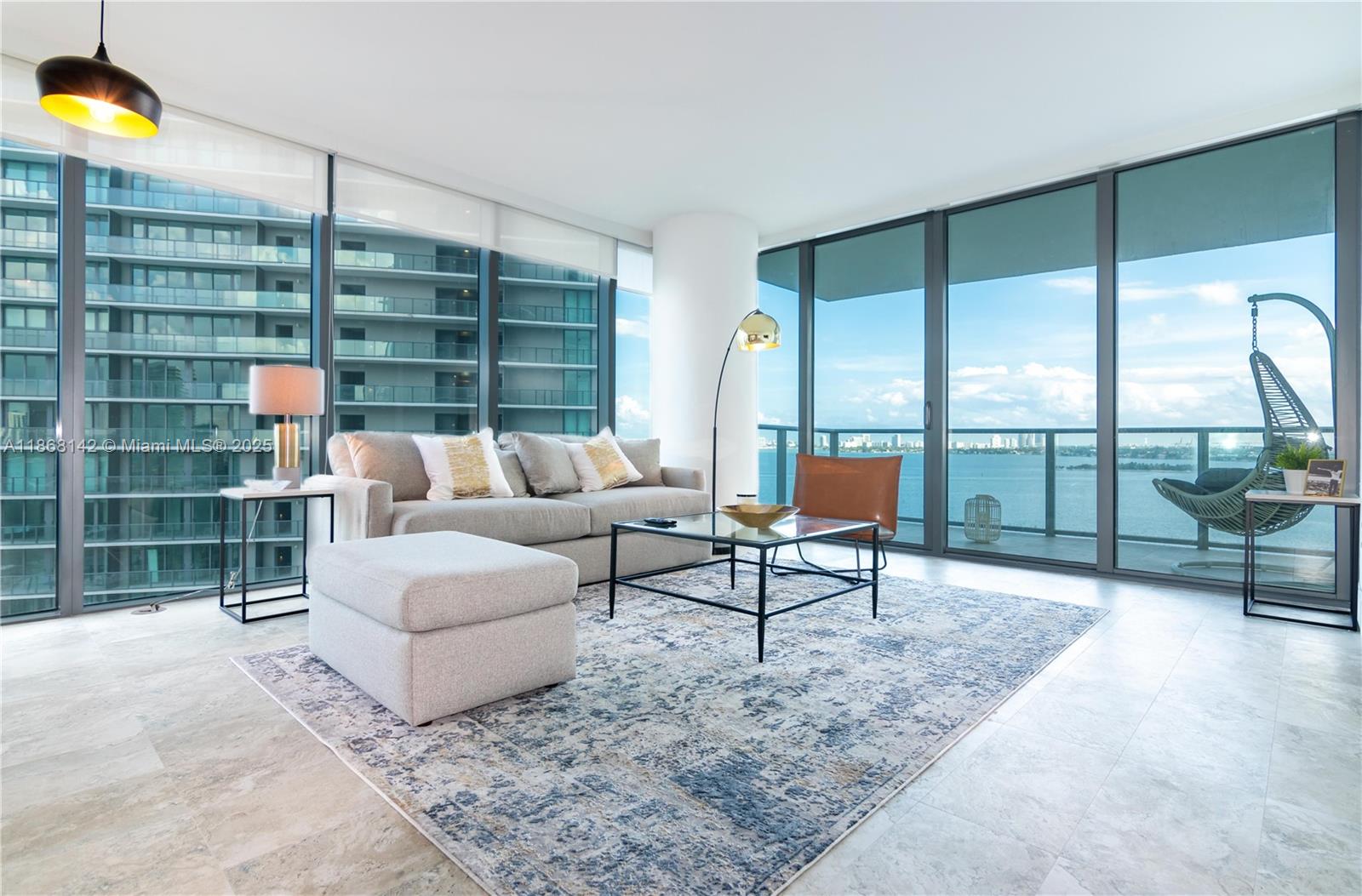 The most wanted and the only available 07 line at Paraiso! This one-bedroom plus den unit is bathed in natural light, tastefully furnished, and
in pristine condition. Unobstructed water views and five-star amenities. W/D in unit. 1 parking. Furnished. Easy to show. Prime Edgewater
location minutes to South Beach, Wynwood, Brickell, Design District, and top dining.