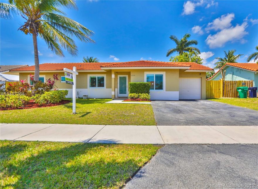 Fantastic 3/2 Single Family home with 1-car garage. This home has new kitchen appliances, crown molding, tile floors and wood floors in the bedrooms. Brand new hurricane impact window and doors. Brand new AC unit.  Large back yard with room for a pool. No HOA. Great Neighborhood.This property is very well kept and move in ready!