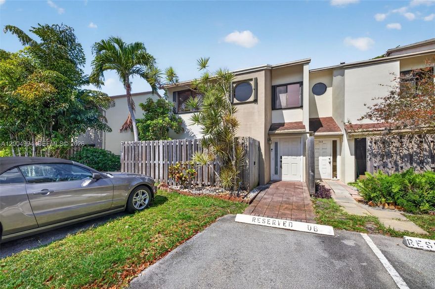 Located in a gated community in the heart of Downtown Fort Lauderdale, this 3BR/2BA home offers 1,452 sqft under air with a versatile layout featuring one bedroom and full bath on the first floor. The home includes a 2024 A/C, 2013 roof, and an updated electrical panel with whole-home surge protector. Enjoy a private fenced backyard with outdoor patio and no rear neighbors. Ideal for end-users seeking convenience and lifestyle, just steps from the Brightline  Station, providing seamless access throughout South Florida for those who have to community for work, or events. Amenities include clubhouse, pool, tennis, basketball, and dog walk. Minutes to 95, Las Olas, and a short drive to the beach.