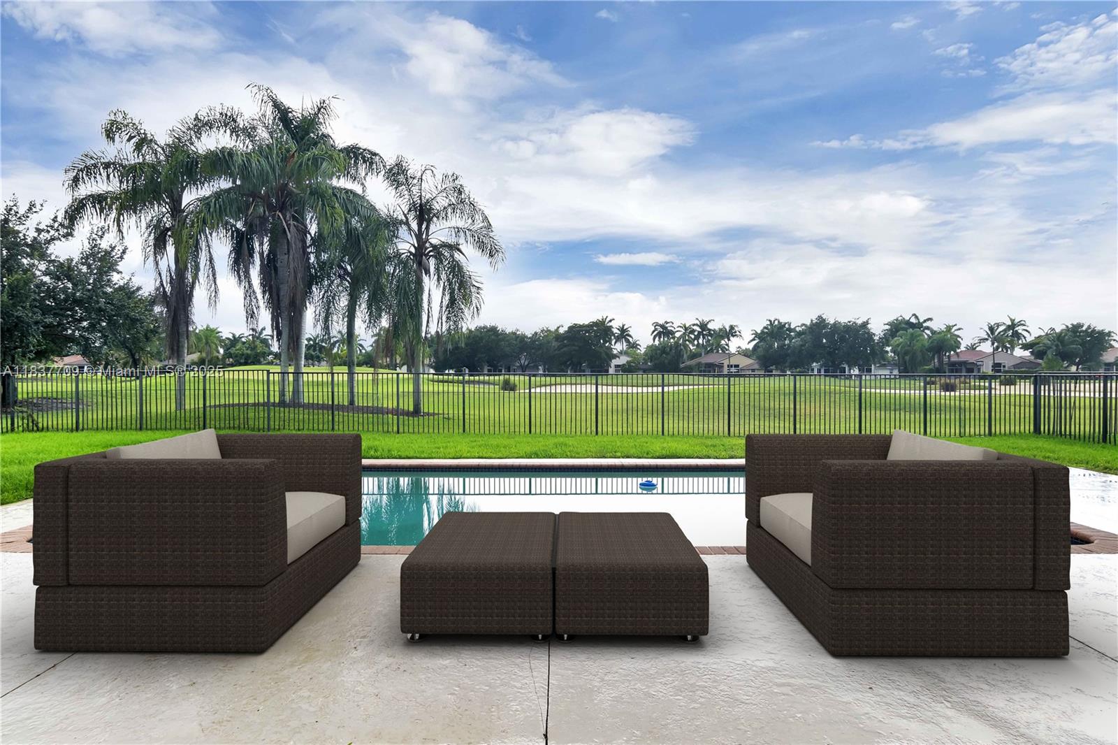 Stunning Golf Course Views in Prestigious Weston Hills! This beautiful home offers breathtaking golf course views and an exceptional layout perfect for comfortable living and entertaining. Enjoy elegant formal living and dining rooms, a spacious family room, and a bright breakfast nook. The home features 5 bedrooms and 4 bathrooms, including one full bedroom and bath on the first floor—ideal for guests or a home office. Upstairs, you'll find four generously sized bedrooms, including a luxurious master suite with an upgraded bathroom and a private deck overlooking the golf. The upgraded kitchen boasts granite countertops, stainless steel appliances, and ample cabinetry. Step outside to your private oasis with a great-sized pool and direct views of the golf course.