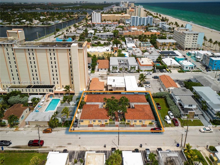 Rare opportunity to own a boutique style hotel in booming Hollywood Beach Broadwalk area • The roof is beautifully finished with Spanish tiles and was fully updated recently. In addition, the plumbing, electrical systems, and most other features of the property were also renovated ensuring everything is up to modern standards • Impact windows and split AC systems in all units • 12 units 1/1 units with full size kitchen • Zoning BRT-25-R • On-site laundry