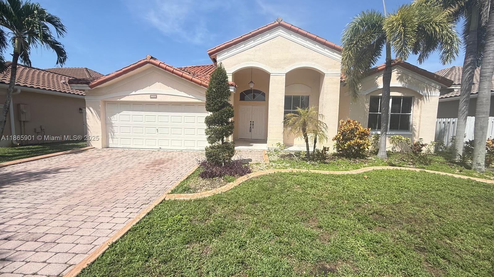 Discover this stunning 4-bedroom, 2.5-bath single-family home , in the prestigious gated community of Nautica. This spacious 2,481 sq?ft residence features a bright open layout with formal living and dining rooms, a kitchen with stainless steel appliances and granite countertops, high ceilings, and a luxurious master suite with two walk-in closets and a spa-style bath. Enjoy outdoor living on the large covered and open patios, all within a secure, resort-style neighborhood offering a clubhouse, Olympic-size pool, gym, tennis and basketball courts, and 24/7 security. With a 2-car garage, hurricane shutters, this move-in-ready home just minutes from I-75, top-rated schools, shopping centers, parks, and hospitals—ideal for comfortable and convenient South Florida living.