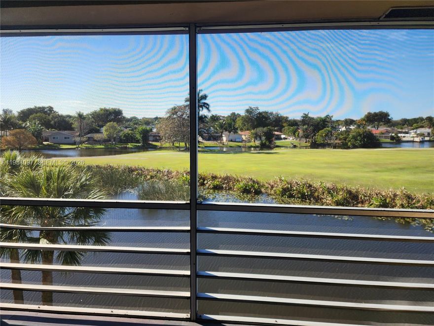 Beautifully Renovated 2-Bed/2-Bath Unit! New A/C, New water heather, New refrigerator. This fully updated home features a spacious screened balcony with serene canal views.  The oversized balcony offers a peaceful retreat overlooking the water. Community amenities include a large pool, tennis courts, clubhouse, sauna, jacuzzi, barbecue grills, and a designated car wash area. Recent building improvements includes a new roof and completed concrete restoration. Conveniently located near Nova University, Broward College, major highways, shopping, and dining.