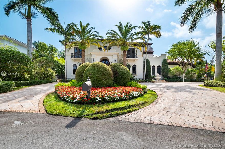 A luxurious blend of timeless old-world charm and elegant modern-day amenities awaits in this stunning 2-story waterfront residence with rooftop terrace in prestigious Old Cutler Bay. Its grand entryway with sweeping staircase welcomes you to this magnificent residence with over 200 feet of water frontage with direct access to the bay, 2 boat lifts and a 3-car garage. Created by renowned architect Pacheco, this masterpiece of design with elevator, features soaring vaulted and tray ceilings throughout, polished Italian tile and wood flooring. Custom solid wood doors contribute to its luxurious allure. Lavish entertaining and living areas all open to sprawling terraces overlooking fountained pool and spa. Master suite features generous walk-in wardrobes, jacuzzi tub, office and balcony.
