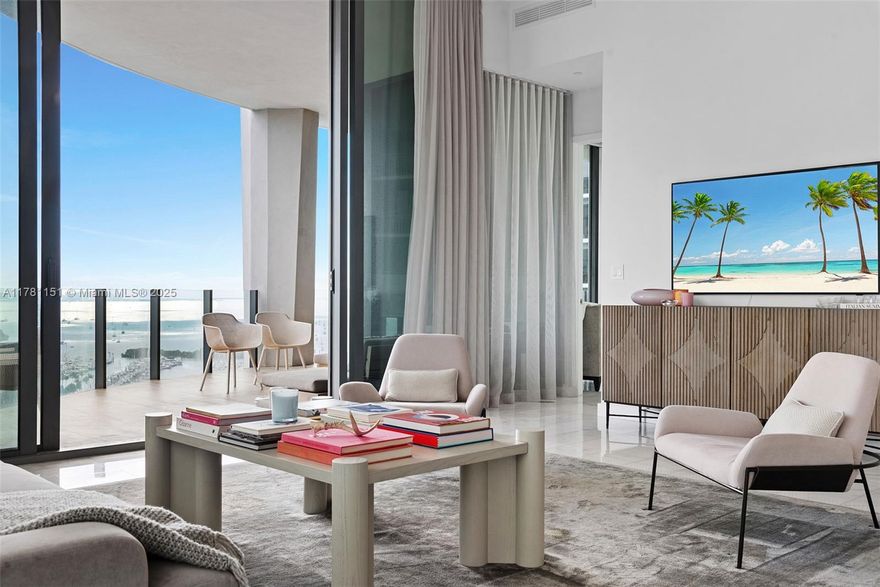 Experience luxury waterfront living in this stunning 3-bedroom residence at Park Grove Tower 2. Located on the 17th floor D line, enjoy panoramic views of Biscayne Bay, Miami skyline, and Coconut Grove through 12' wraparound glass walls. The light-filled interior features open concept living, gourmet kitchen, spacious primary suite, luxurious bathrooms, custom closets, and a private balcony overlooking "Sailboat Bay." Park Grove amenities include 24-hour security/concierge, resort-style pool, fitness center, spa, and wine rooms. Minutes from upscale shopping, restaurants, schools, and the Brickell district, this represents Miami's quintessential luxury lifestyle in Coconut Grove's most coveted address.