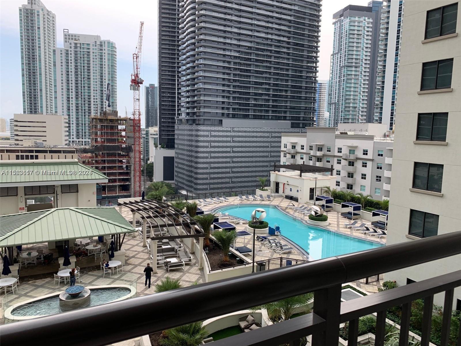 Great 1 bedroom/ 1 bathroom condo furnished facing east, Located at the heart of Brickell! . An elevator ride away from Mary Brickell Village, Publix supermarket, gym and so many restaurants. One block away from Brickell City Centre. Amenities include Gym, resort style pool with cabanas, game room, business center, kids play area, luxury party room with billiards table, 24-hour concierge and valet. 1 assigned parking space. Easy to show