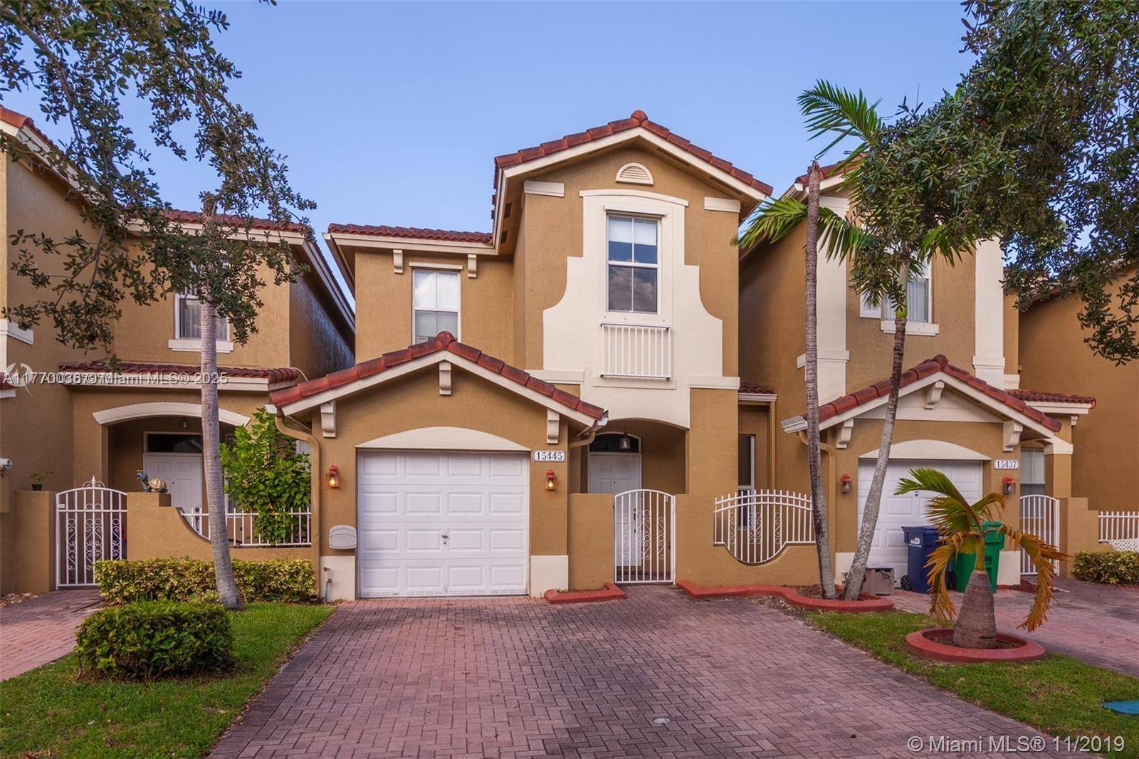 Rental Property at 15445 Sw 9 Ter, Miami, Broward County, Florida - Bedrooms: 3 
Bathrooms: 3  - $3,250 MO.