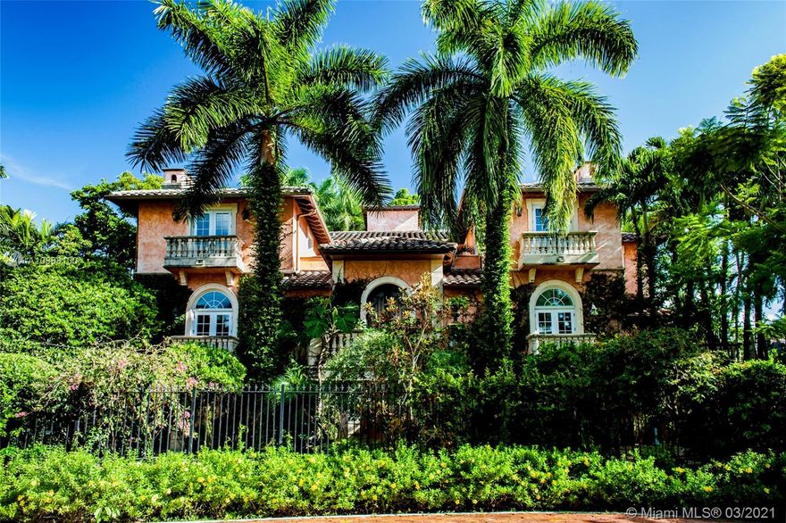 Located in one of Miami’s most historic and charming villages, nestled amongst the canopy of the native trees lies Coconut Grove’s best-kept treasure, “The Anchorage.” One of only five rarely available homes which sits behind a 24-hour guard-gated enclave. Inspired by the stately villas of Tuscany, this residence exemplifies grandeur at its finest with a European courtyard leading to an al-fresco patio - perfect for entertaining. This 6,234sq.ft. five-bedroom, five-bath estate features a Chef’s kitchen, coffered ceilings, fireplace, elevator, 4-car garage, two powder rooms, and pool. This home is just steps away from the pristine waters of Biscayne Bay and a short walk to the heart of Coconut Grove.