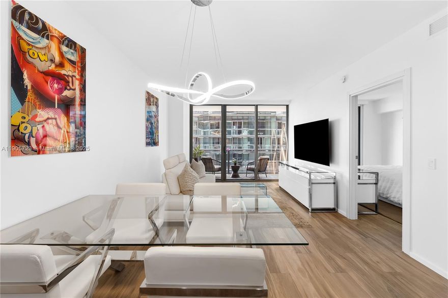 Discover refined living at SLS LUX in this beautifully furnished 1-bedroom, 2-bathroom high-rise unit, ready for immediate occupancy in pristine condition. Enjoy an array of luxurious amenities, including a private elevator, infinity pool, and a fully equipped gym. Engage in leisure activities with access to a tennis court, basketball court, and sky lounge. The resident's lounge provides a perfect space for relaxation and socializing, while the on-site spa offers ultimate tranquility. Located in the heart of Brickell, this pet-friendly residence boasts an A+ location that is exceptionally walkable, offering unparalleled access to the vibrant city life. Experience contemporary style and comfort in this exquisite urban retreat, enhanced by valet parking.