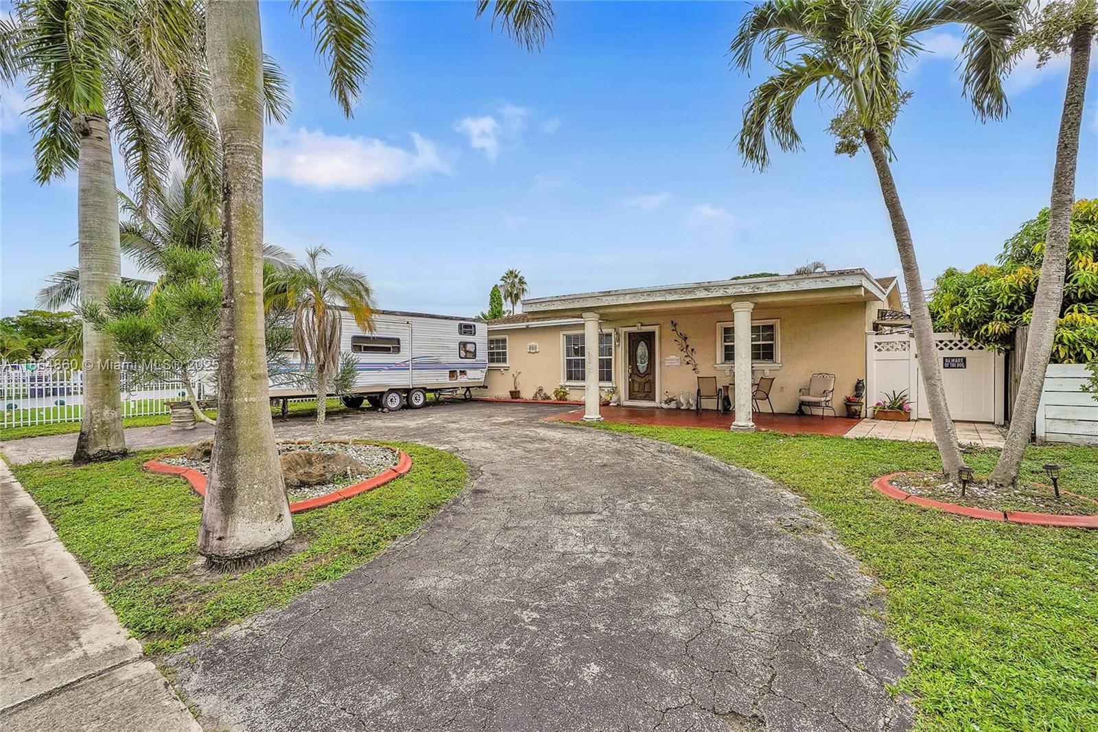 Wonderful 3/2 home with large covered terrace. Separate laundry room and separate storage room. Roof 2020. Tankless water heater. Plenty of parking for large family. Home is located in a very central neighborhood close to shopping and major highways.