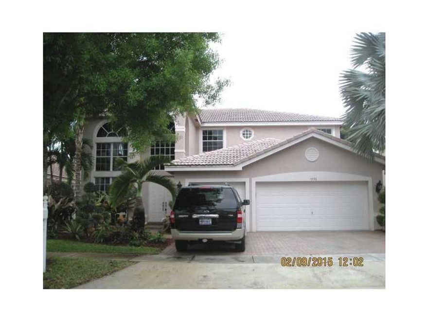 Gorgeous "Spanish-style" pool home!  House has 4 large bedrooms PLUS LOFT! The home has a very open floor plan with crown molding, updated kitchen, and laminated wood dark wood flooring upstairs and downstairs.  Super large loft upstairs overlooking the d ownstairs used as an office.  Large size bedrooms and master bedrooms downstairs.  Must see!