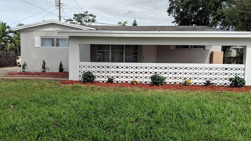 Beautiful, remodeled 3 bedroom 2 bathroom home with large rooms, excellent layout, big laundry room. Bring your boat or RV, The home is located in a quiet and serene neighborhood of Hollywood.  updated kitchen with quartz
countertops and stainless steel appliances. Enjoy your coffee in the morning on your large expansive front porch overlooking your landscaped front yard. Close to Major roads, Hard Rock, 595, shopping, restaurants, and more. The property is currently rented - tenants pay $3300 a month.