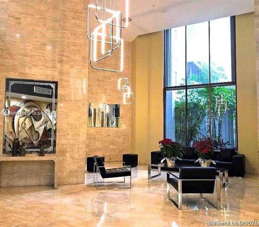 Totally remodeled, bright, elegantly furnished 1/1/1 apartment in a full-service condo. The building features two swimming pools, two gyms, and a tennis court. Covered parking space, plus guest parking.