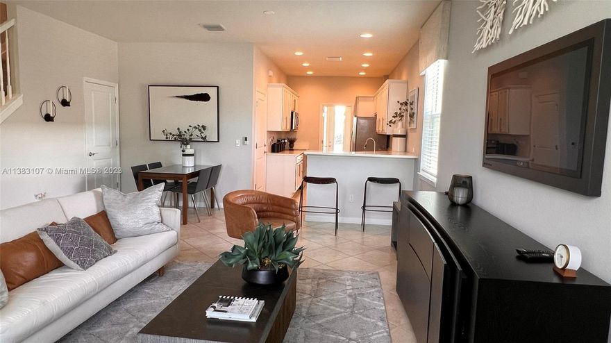 WOW! An amazing new construction - corner 3 bedroom, 2.5 bathroom two-story townhome in a new gated community in Hillcrest, Hollywood. Just bring your toothbrush and move in! Designer fully furnished and decorated, 1,560 sf with 1 car garage, oversized master bedroom,  energy-efficient design, open floorplan with white kitchen and modern SS appliances, plenty of closets, hurricane impact windows, and doors. The community has many amenities including a heated resort-style pool with a grill area, clubhouse, fitness center, tennis courts + separate tennis clubhouse, and a children's playground.