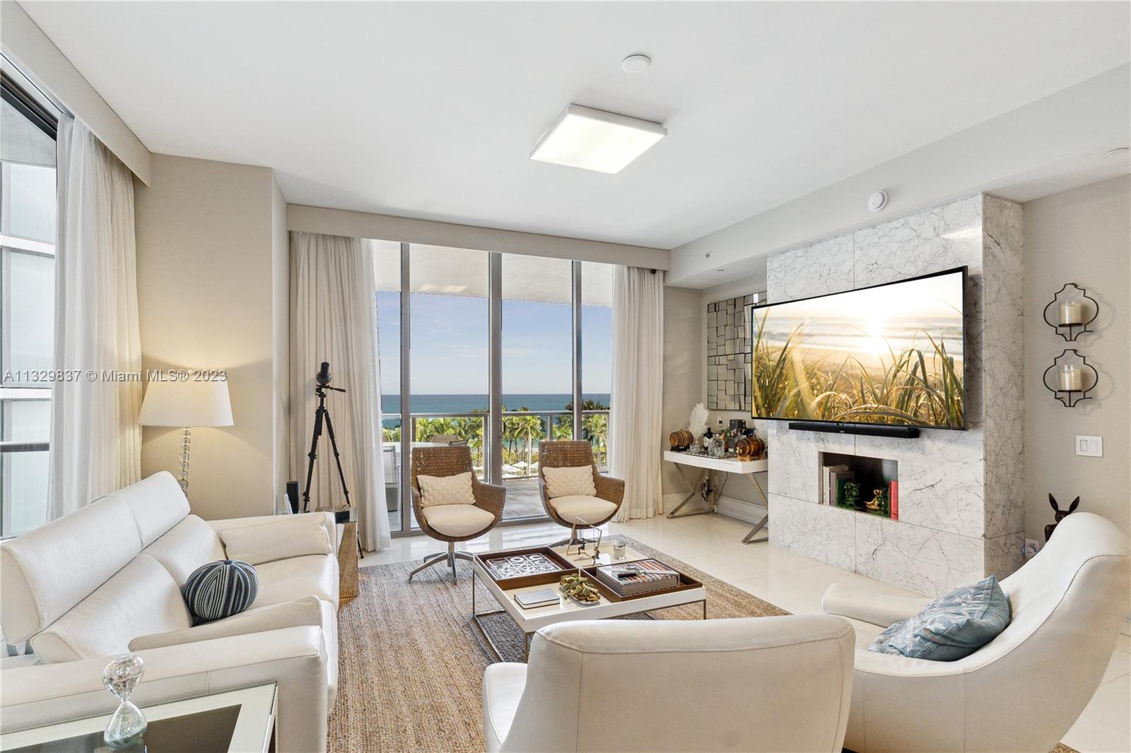 Exclusivity and Luxury defines this spacious 02 bedrooms, 2 1/2 baths unit, facing the ocean, at St. Regis Bal Harbour. The 04 line is a rare find. The apartment comes beautifully furnished and with Crestron automation.
Live the Bal Harbour lifestyle at its best! Indulge the St. Regis services (as nanny and childcare services, pet services, in room dining, dry clean and professional concierge), the fitness center, oceanfront pool and the pristine Bal Harbour Beach.
All that right across the street from Bal Harbour Shops, the open air oasis of luxury shopping.
St. Regis South is also two blocks from The Shul Synagogue and building has Shabbat elevators.
This unit is unique, well kept and ready to move in! Best priced 2 bedroom with Ocean view. Easy to show.